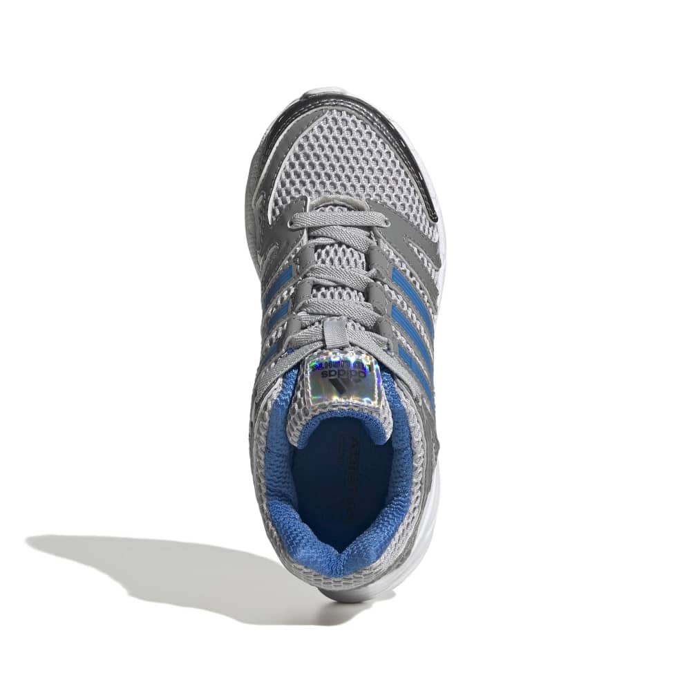 adidas Childrens Adistar Control 5 LED Elastic Lace - Light Solid Grey / Blue/ White
