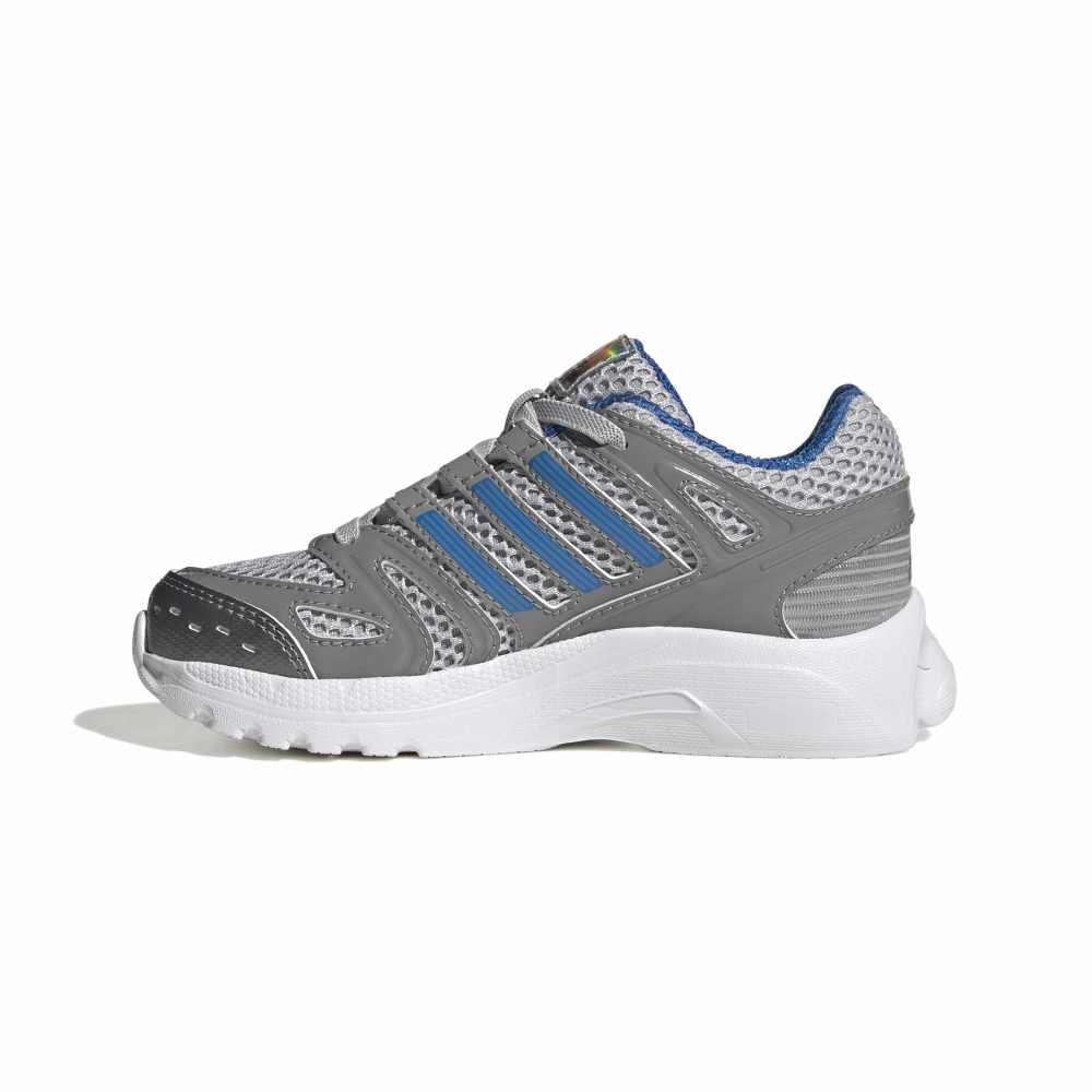 adidas Childrens Adistar Control 5 LED Elastic Lace - Light Solid Grey / Blue/ White