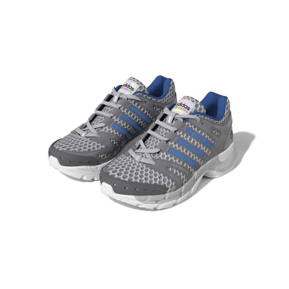 adidas Childrens Adistar Control 5 LED Elastic Lace - Light Solid Grey / Blue/ White