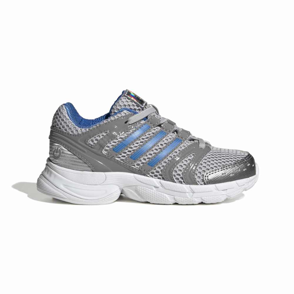 adidas Childrens Adistar Control 5 LED Elastic Lace - Light Solid Grey / Blue/ White