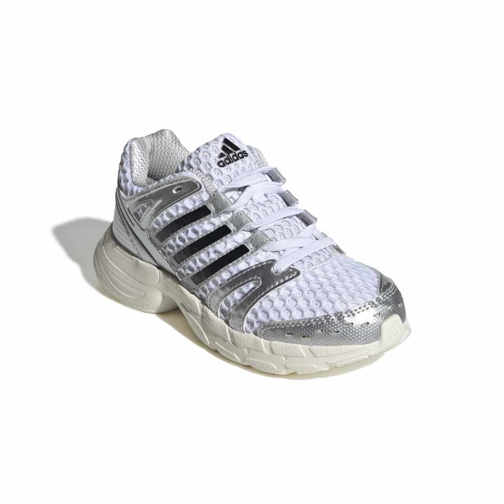 adidas Childrens Adistar Control 5 - White / Silver Metallic / Green