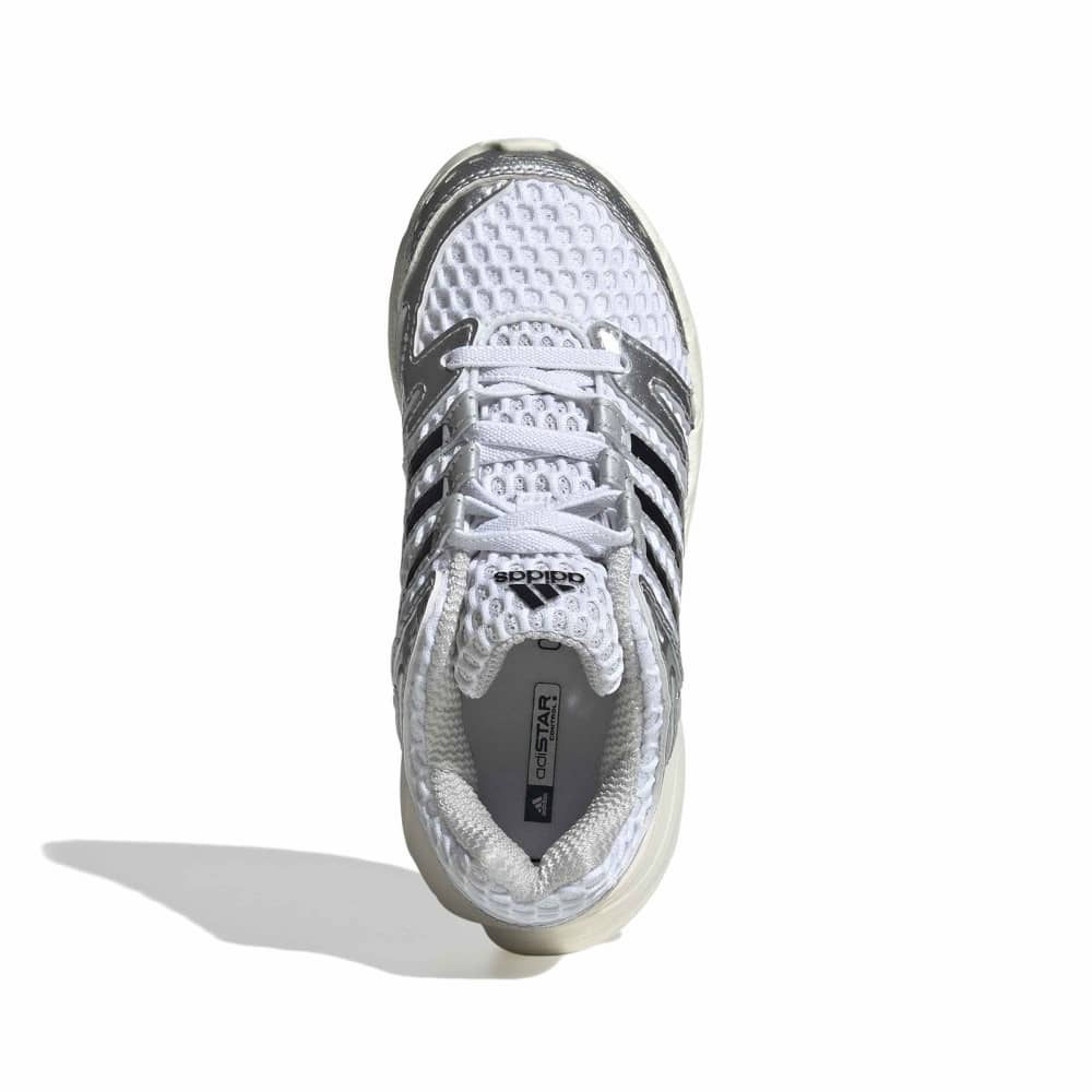 adidas Childrens Adistar Control 5 - White / Silver Metallic / Green