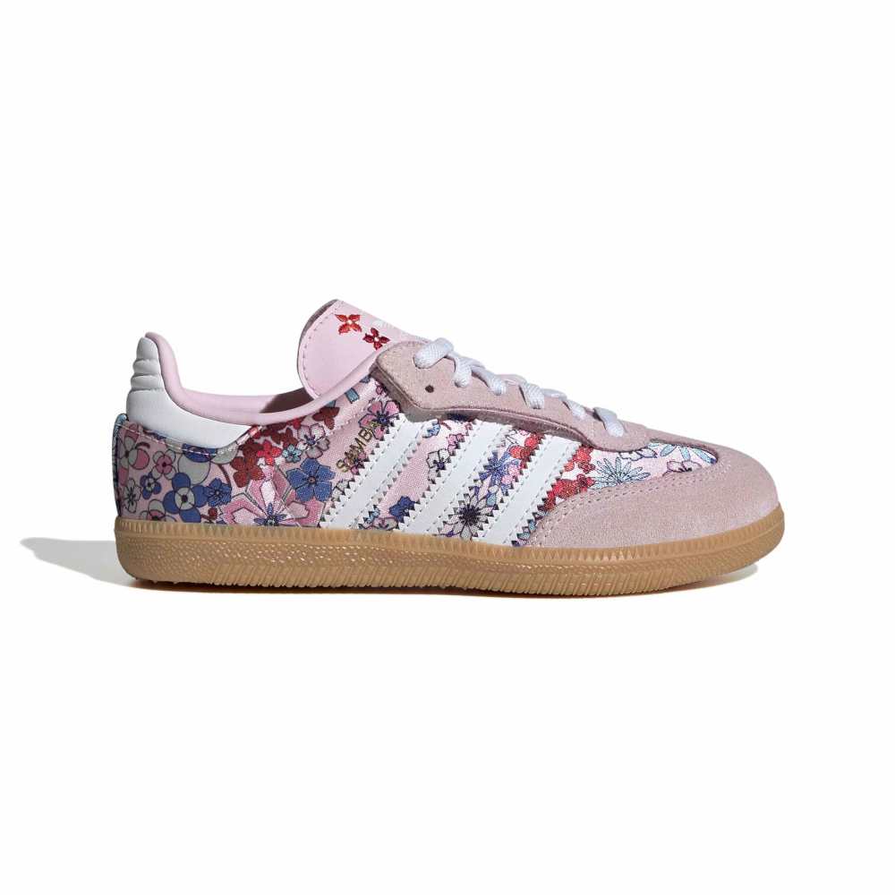 adidas Childrens Liberty London Samba OG Comfort Closure Elastic - Pink / White