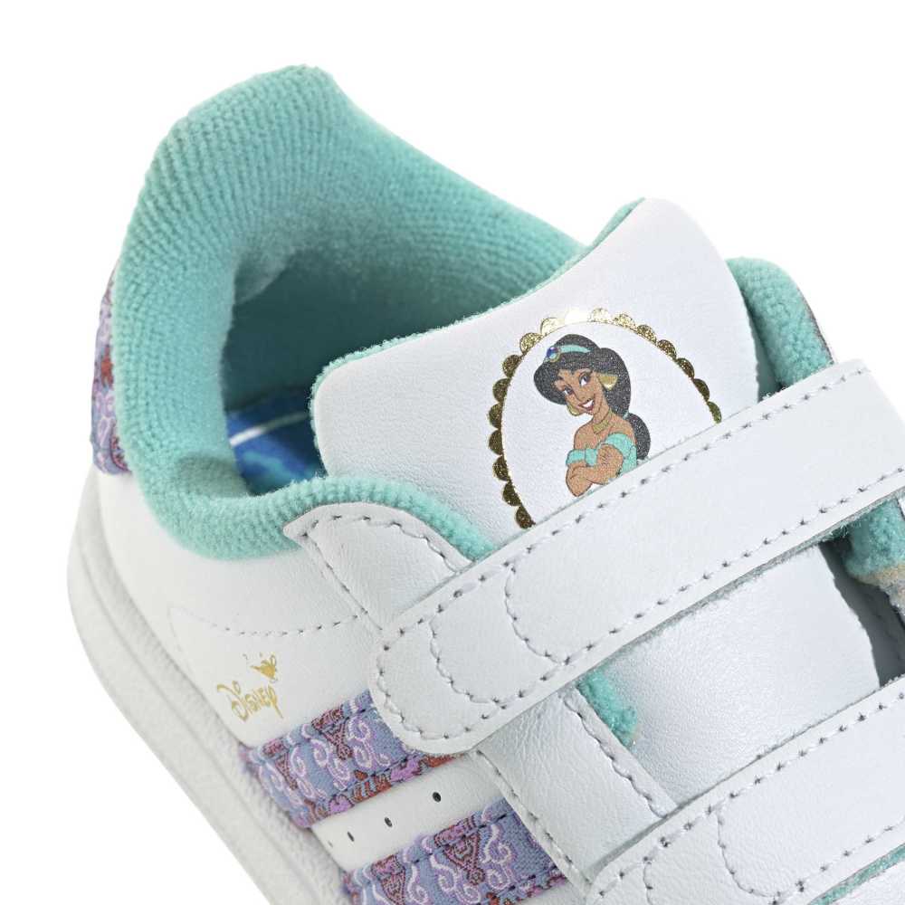 adidas Infants' Disney Princess Jasmine Superstar II Shoes - Cloud White / Gold Metallic