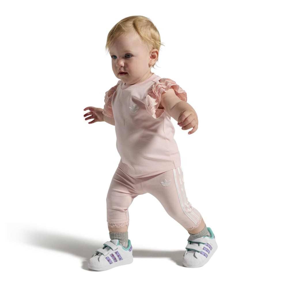 adidas Infants' Disney Princess Jasmine Superstar II Shoes - Cloud White / Gold Metallic