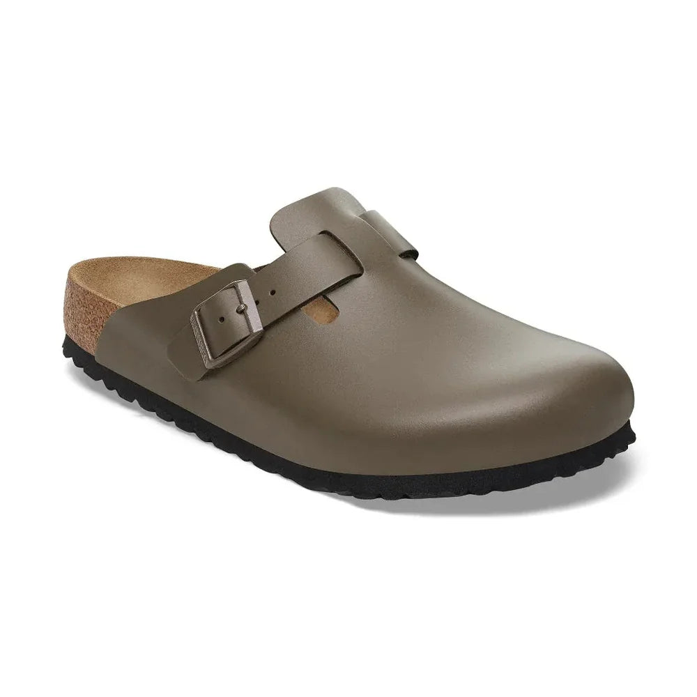 Birkenstock Boston Smooth Leather - Concrete Grey
