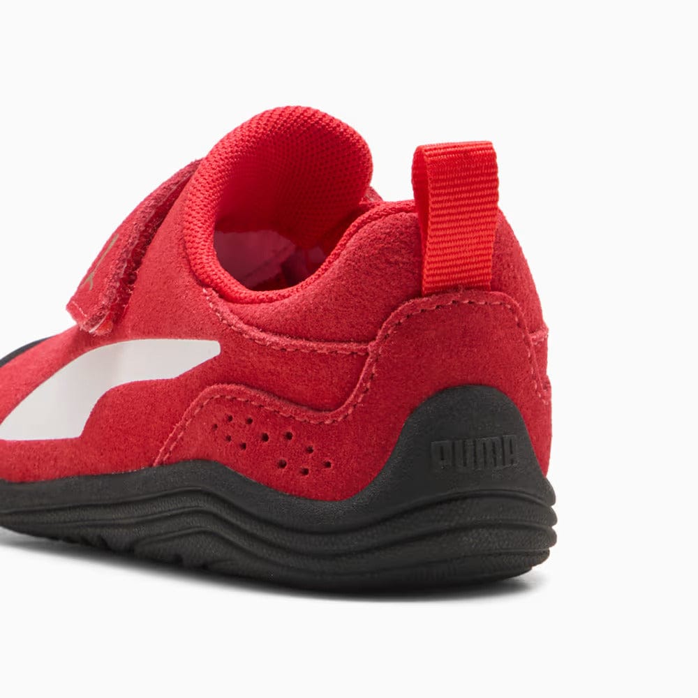 PUMA Infants Kitten Premium V Slip On - All Time Red / White / Gold