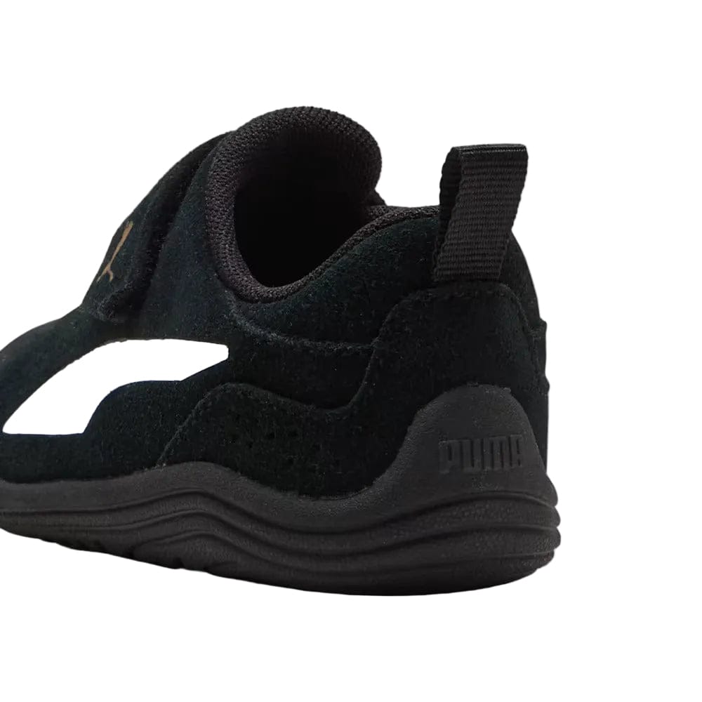 PUMA Infants Kitten Premium V Slip On - Black / White / Gold