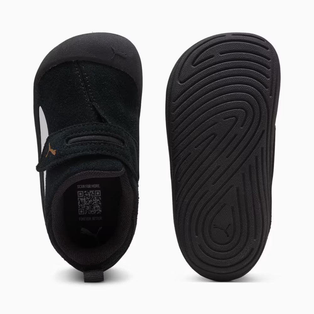 PUMA Infants Kitten Premium V Slip On - Black / White / Gold