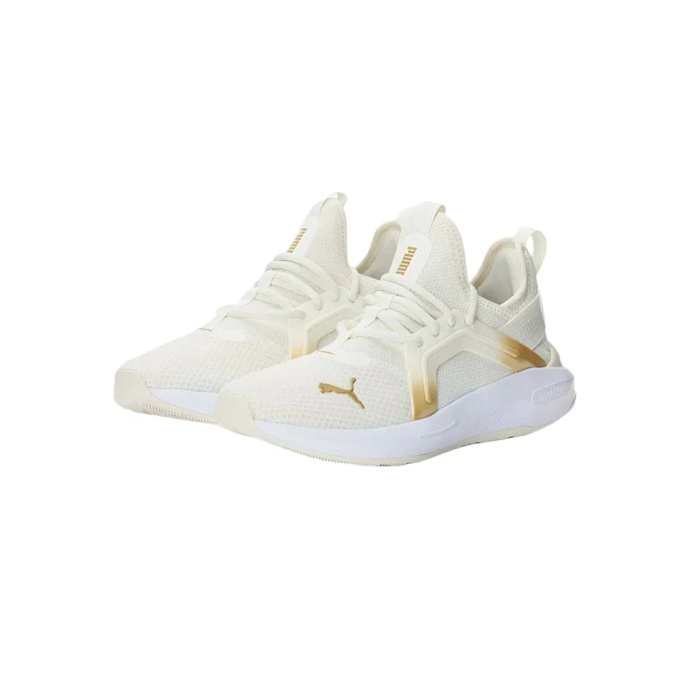 PUMA Womens Softride Enzo 5 Metallic - White/Gold/Black